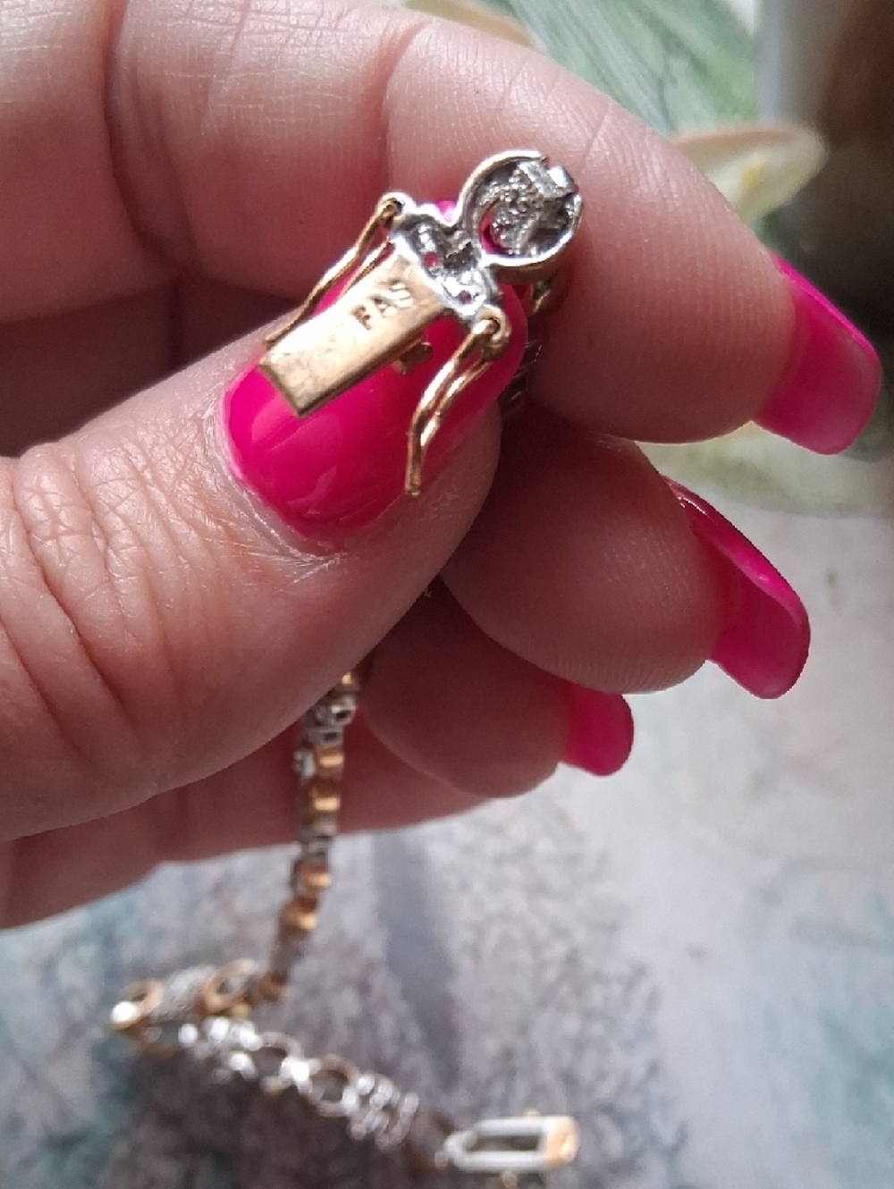 Macy's Gold-Tone Crystal Link Bracelet - Picture 6 of 6
